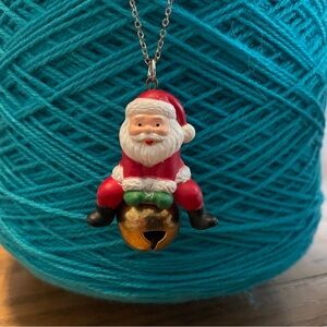 $1 add on item! 💰 Santa Christmas Bell Necklace Charm